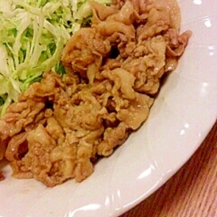 豚バラ肉のしょうが焼き